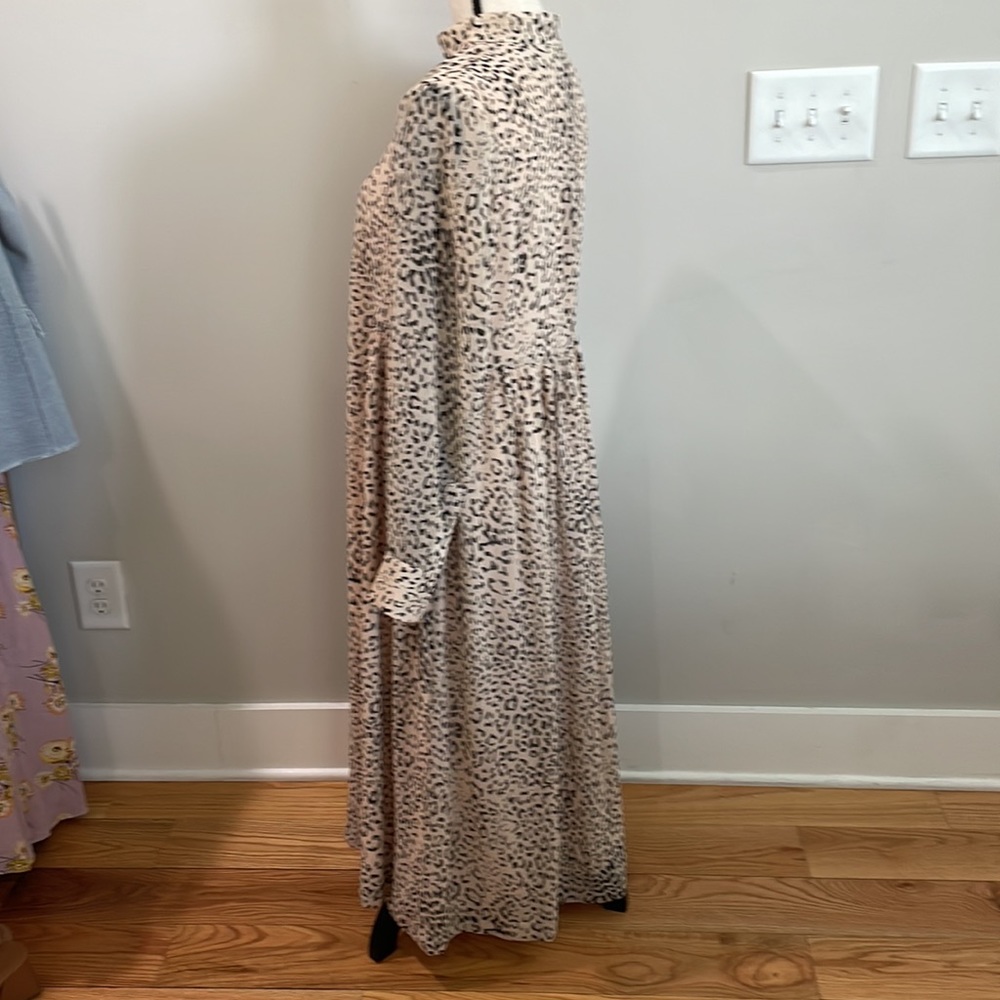 Charles Henry Mock Neck Long Sleeve Midi Dress Size Medium - Picture 11 of 15